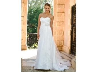 Wedding Dress - Strapless White with Corset Back from David's Bridal 1
