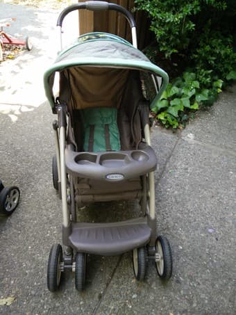 Zooper Double stroller, Graco stroller and Fisher price jumperoo for s 3
