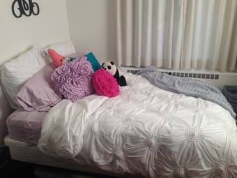 FULL BED FOR SALE INCLUDES: MATTRESS, BOX SPRING, BED FRAME FOR $240 1
