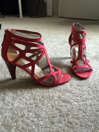 Nine West Pink Cage Heels, size 7 1