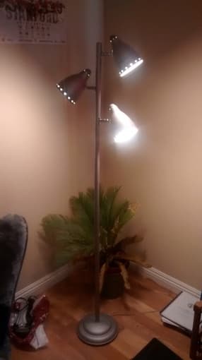 Three Light Floor Lamp (w/bulbs) - $15 1