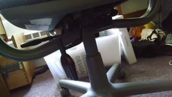 blue & gray swivle office chair 2