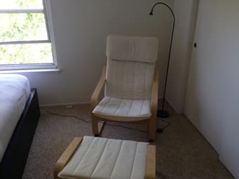 Armchair + Footrest, Like new 1
