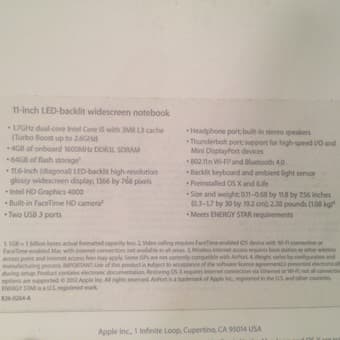 MacBook Air 11" 1