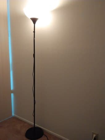 PLEASE EMPTY OUT @ $15 -- 2 Standing Lamps + 1 foldable chair 1
