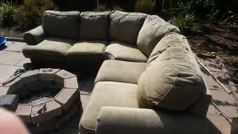 Sectional Couch / Corner Sofa -- Green -- $50 1