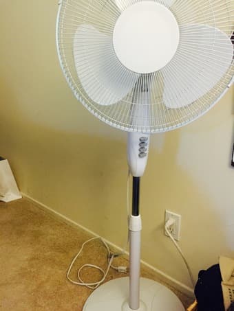 FOR SALE: White, 3-speed oscillating stand FAN -$18 (originally $45) 1
