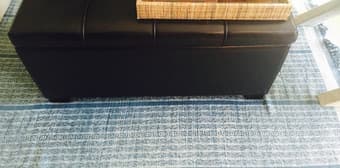 FOR SALE: West Elm Indigo Rail Cotton Dhurrie - $120 3