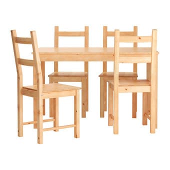 IKEA DINING TABLE AND FOUR CHAIRS 1