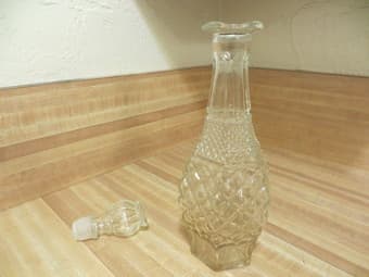 Beautiful glass decanter, $7 2
