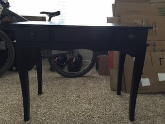 F/S Black Vanity with mirror - $50 1