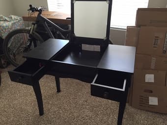 F/S Black Vanity with mirror - $50 2