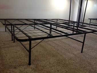 King size Box Spring Platform Metal Bed Frame/Foundation, only $50 1