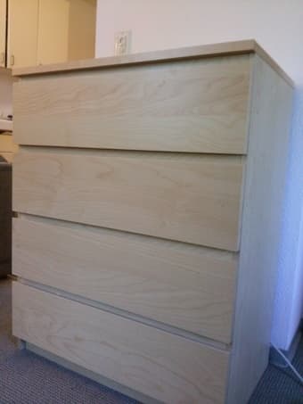 IKEA chair, BILLY bookcases, MALM drawer chest Wine glasses and humidifier! 2