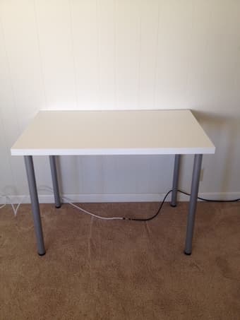 Small white desk - $20 1
