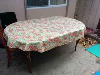 Outdoor table, $20 1