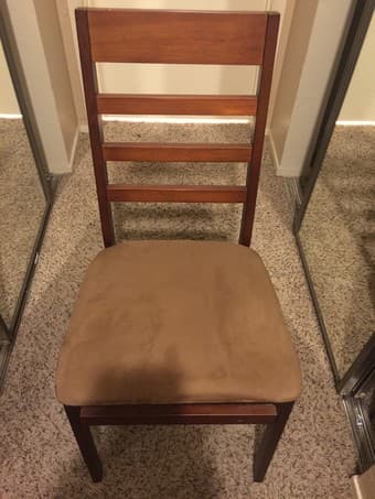 $5 foldable wooden chair with cushion 1