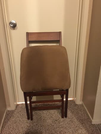 $5 foldable wooden chair with cushion 2
