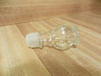 Beautiful glass decanter, $6 3