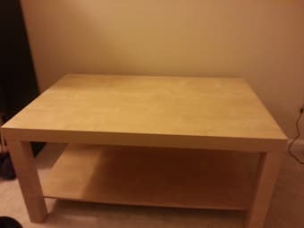 Ikea coffee table; 3 hanging drawers for sale 1