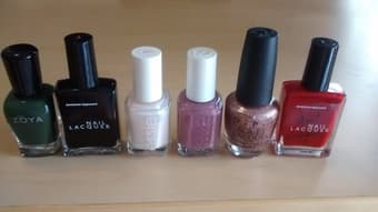 6 bottles of nail polish - OPI, Essie, Zoya, American Apparel 1