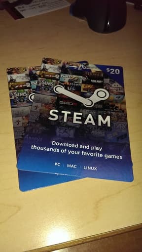 Two $20 Steam Gift Cards 1