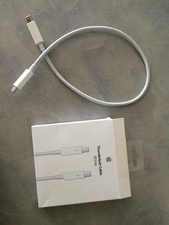 Apple Thunderbolt Cable + Logitech Wireless USB Mouse 1