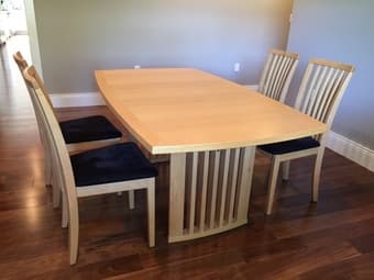 Table and 4 chair set / scandinavian design - asking $400 1