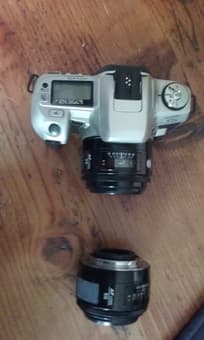 Minolta SLR (film camera), lenses, camera bag - $125 1
