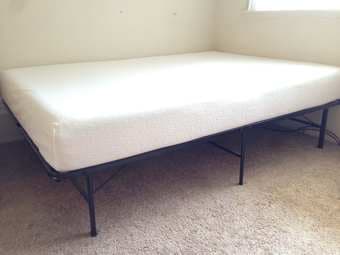 Moving sale: full size mattress and bed, mirror, lamp 1