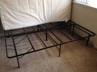 Moving sale: full size mattress and bed, mirror, lamp 2