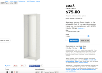 IKEA Besta Bookcase $70 1