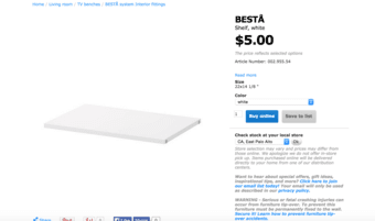 IKEA Besta Bookcase $70 2