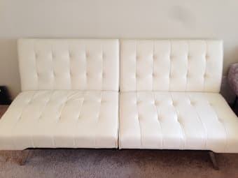 Moving sale: futon, coffee table, mattress set 1
