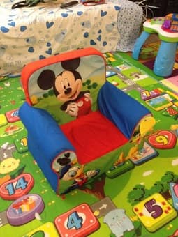 Baby item sale: kid couch, bouncer, gym, musical table 1