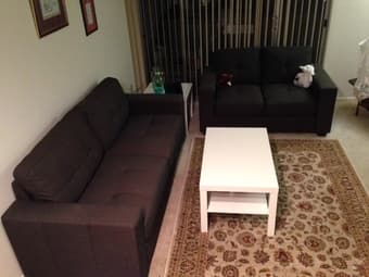 Queen Bed+Coffee tables+side tables+Sofa+Love seat+dining set 2