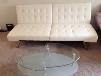 Moving sale: futon& coffee table 3