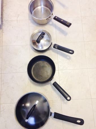 Various pans and pots most $7 each or less 3