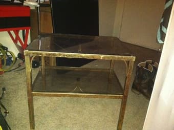 Glass/Brass Coffee Table FOR SALE 1