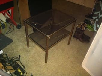 Glass/Brass Coffee Table FOR SALE 2