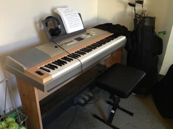 Yamaha Grand Keyboard (YPG-535) + Pedal/Cover/Earphones/Seat ($480) 2