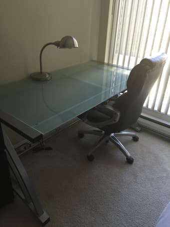 For Sale: Office Desk + Chair + Lamp. Excellent Conditions!! - $200 1