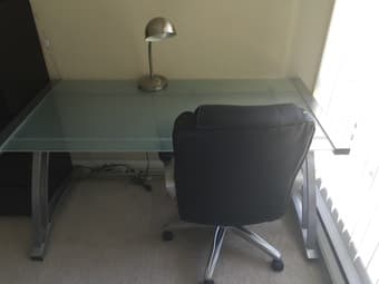 For Sale: Office Desk + Chair + Lamp. Excellent Conditions!! - $200 3