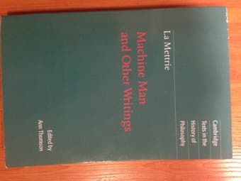 Machine Man and Other Writings (La Mettrie) for $10 1