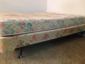 Moving sale - Full size mattress, Box spring and Bed frame - $55 2
