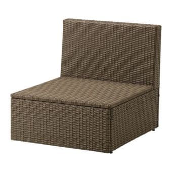 BLACK  ikea patio lounge chair (w/ cushions and pillow), $70 OBO 1