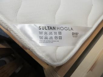 Full-sized bed frame, mattress, and bedding $400 OBO 1