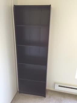 Near New Bed Frame, bookshelf, table, reading desk for Sale 1