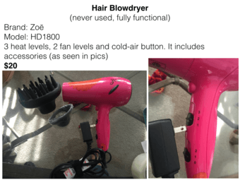 Zoe Hair blowdryer 1