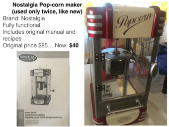 Nostalgia Pop-corn maker 1